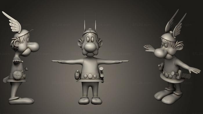 Figurines simple (Asterix, STKPR_0101) 3D models for cnc